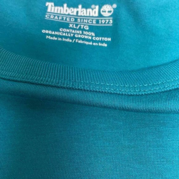 Timberland Men's LONG SLEEVE TURQUOISE T-Shirt A1N6G-N08 SIZES: XL-XXL - Picture 4 of 6